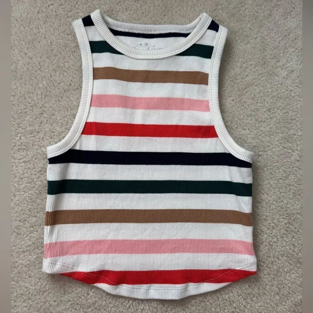 Women’s Aerie Striped Crop Tank Sz S